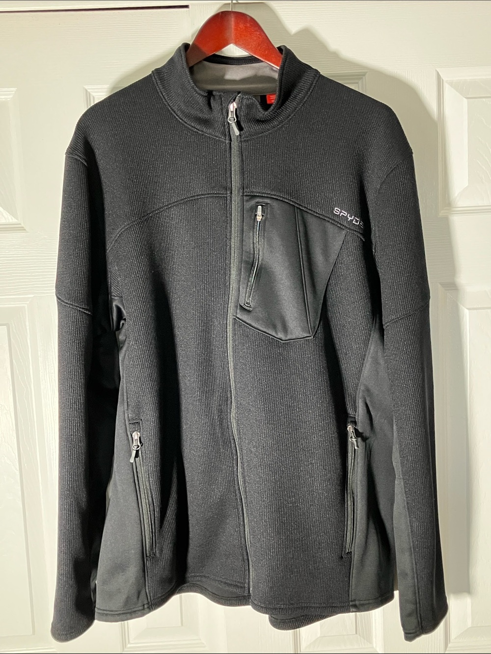 Spyder Men's Black Full-Zip Fleece Jacket